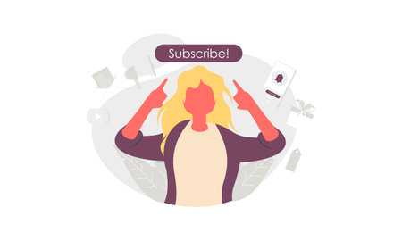 Subscriber concept illustrationのイラスト素材