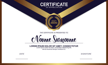 Abstract business certificate template. best logoのイラスト素材