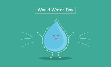 World water day, prevent water waste illustrationのイラスト素材