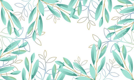 Nature flowers and leaves watercolor seamless pattern. Background flowersのイラスト素材
