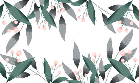 Nature flowers and leaves watercolor seamless pattern. Background flowersのイラスト素材