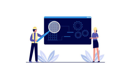 Qa engineers concept illustration. Quality control engineers illustration