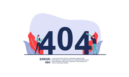 Illustration concept of 404 error page not found system updatesのイラスト素材