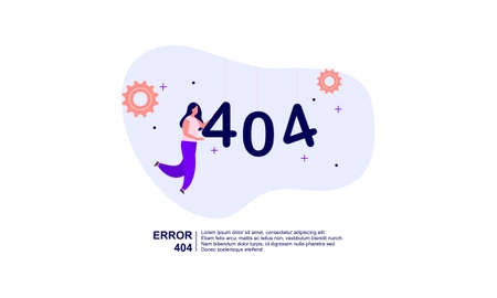Illustration concept of 404 error page not found system updatesのイラスト素材