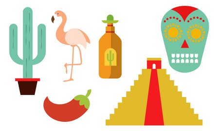 Mexican symbols logo vector. Best logoのイラスト素材