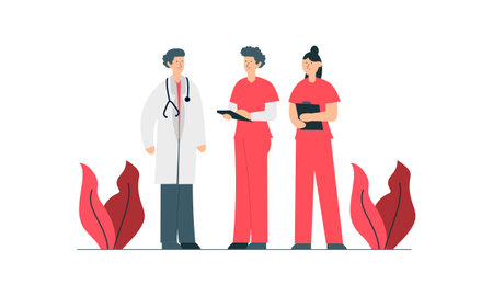 Health professional team concept illustrationのイラスト素材