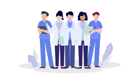Health professional team concept illustrationのイラスト素材