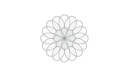 Abstract linear money style rosette. Vector Illustration. Detailedのイラスト素材