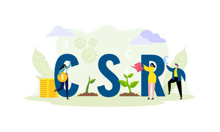 Corporate social responsibility ethical illustrationのイラスト素材