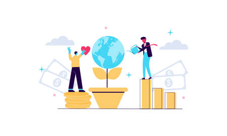 Corporate social responsibility ethical illustrationのイラスト素材