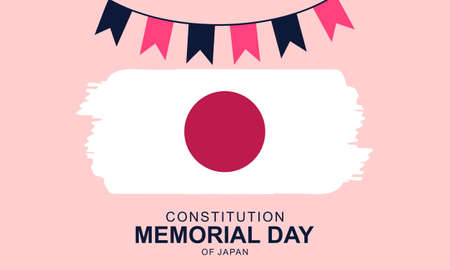 Flat japanese constitution memorial day illustrationのイラスト素材