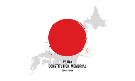 Flat japanese constitution memorial day illustrationのイラスト素材