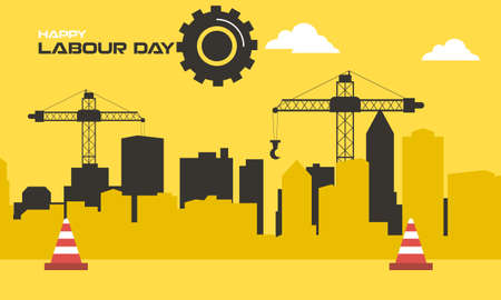 Happy international worker's labour day background vectorのイラスト素材