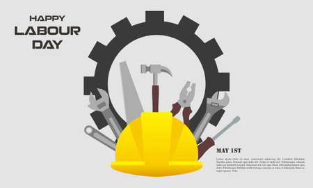 Happy international worker's labour day background vectorのイラスト素材
