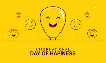 International day of happiness illustrationのイラスト素材