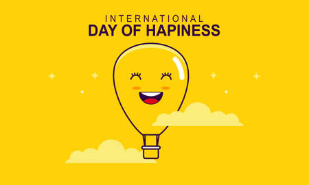 International day of happiness illustrationのイラスト素材