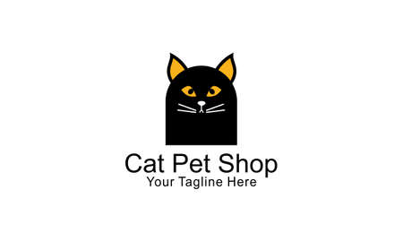 Cute cat pet shop designのイラスト素材
