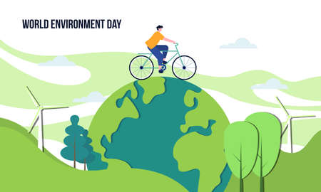 World environment day in nature illustration