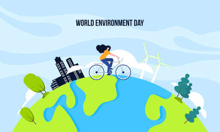World environment day in nature illustrationのイラスト素材