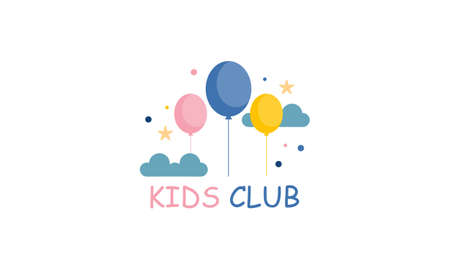 Kids land club logo. Playground logoのイラスト素材