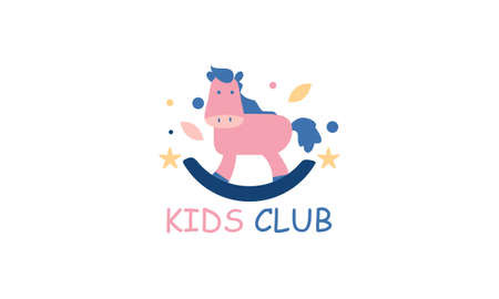 Kids land club logo. Playground logoのイラスト素材
