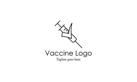 Logo design virus vaccine injectionのイラスト素材