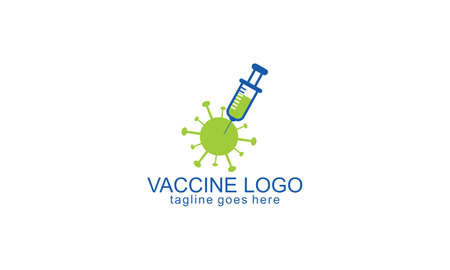 Logo design virus vaccine injectionのイラスト素材