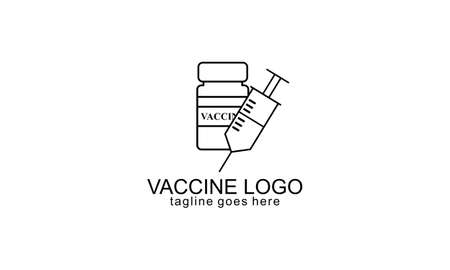 Logo design virus vaccine injectionのイラスト素材