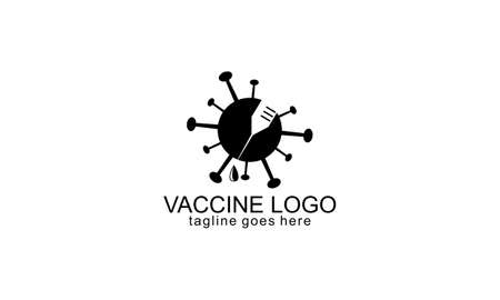 Logo design virus vaccine injectionのイラスト素材