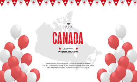 Realistic canada day illustration vectorのイラスト素材