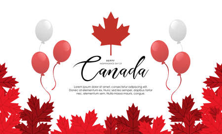 Realistic canada day illustration vectorのイラスト素材