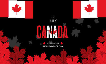 Realistic canada day illustration vectorのイラスト素材