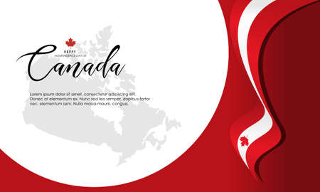 Realistic canada day illustration vectorのイラスト素材