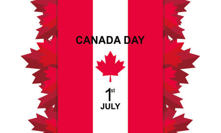 Realistic canada day illustration vectorのイラスト素材