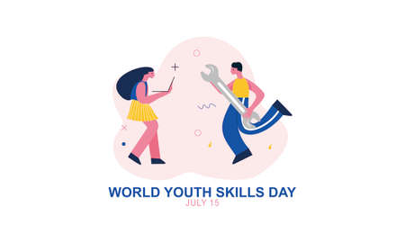 World youth skills day concept illustrationのイラスト素材