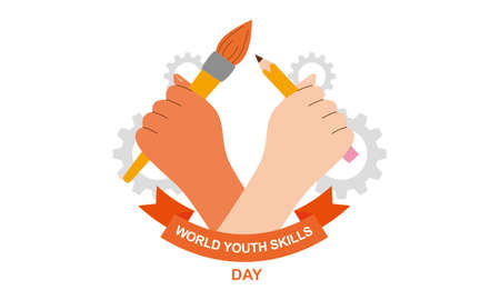 World youth skills day concept illustrationのイラスト素材