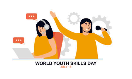 World youth skills day concept illustrationのイラスト素材
