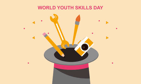 World youth skills day concept illustrationのイラスト素材