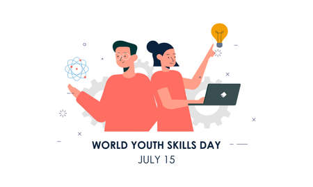 World youth skills day concept illustrationのイラスト素材