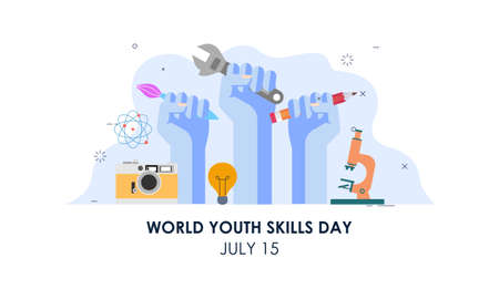 World youth skills day concept illustrationのイラスト素材