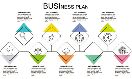 Infographic startup milestone design template concept illustrationのイラスト素材