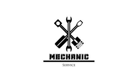 Mechanic  design services, engineering, repairのイラスト素材
