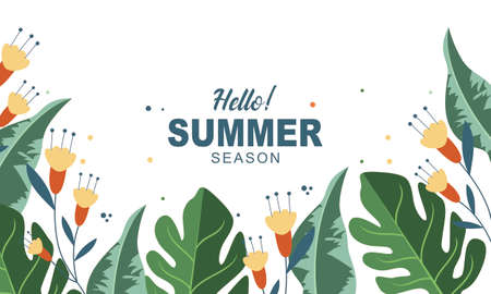Organic flat summer background vector