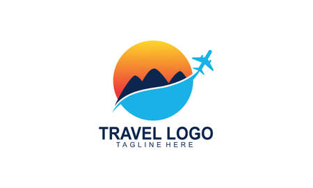 Detailed travel logo concept for businessのイラスト素材
