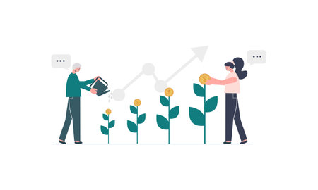 People investing concept illustration vectorのイラスト素材