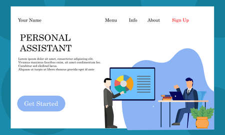 Online customer support, personal AI virtual assistant, internet IVR chat bot landing page concepts for website and mobile developmentのイラスト素材