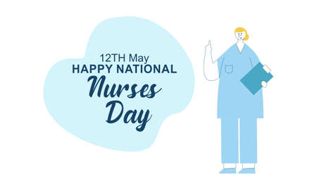 Flat national nurses day illustration vectorのイラスト素材