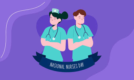 Flat national nurses day illustration vector