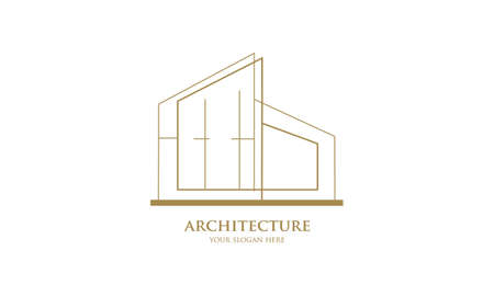 Architect house , architectural and construction design vectorのイラスト素材