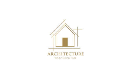 Architect house, architectural and construction design vectorのイラスト素材